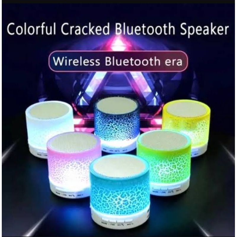 Speaker Mini led model Retak Portable Wireless Speaker BA SS086 WBS A9 Bluetooth Asesoris Elektronik