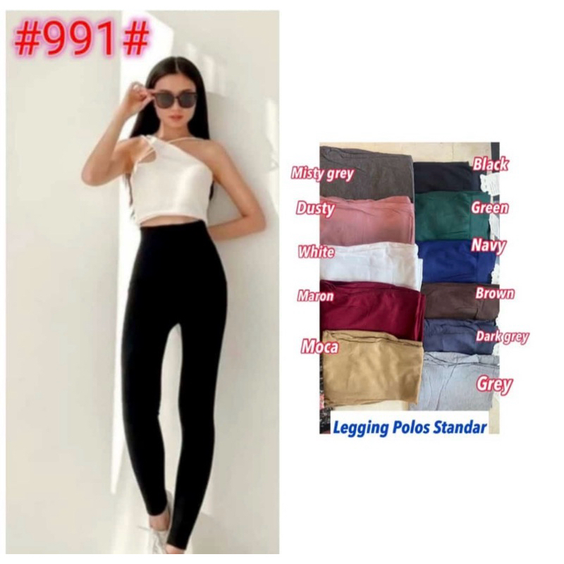 Legging HW tebal import wanita / Legging import inner wanita / Legging olaraga wanita