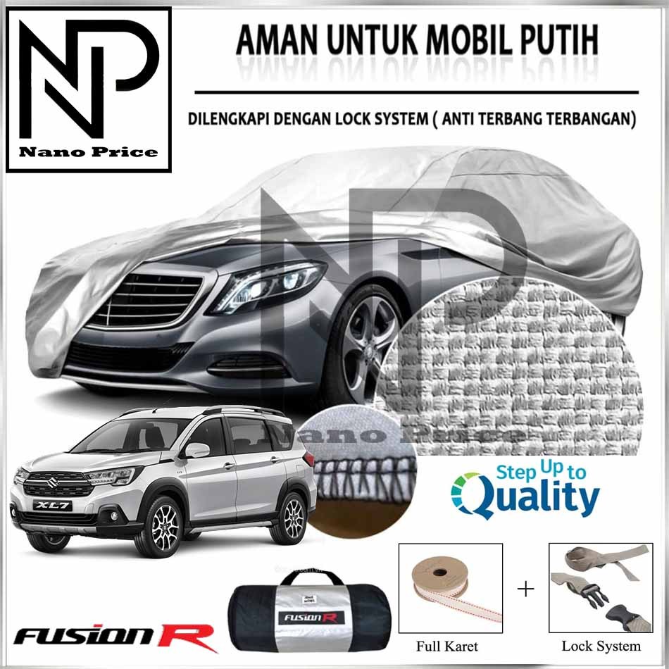 Cover Mobil / Sarung Mobil Suzuki XL7 Merk FUSION R / Cover Mobil Putih XL 7