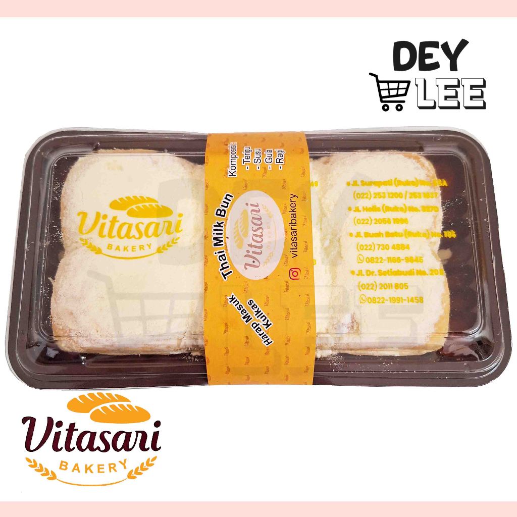 

VITASARI Thai Milk Bun Roti Viral Thailand isi 6 pcs Bandung