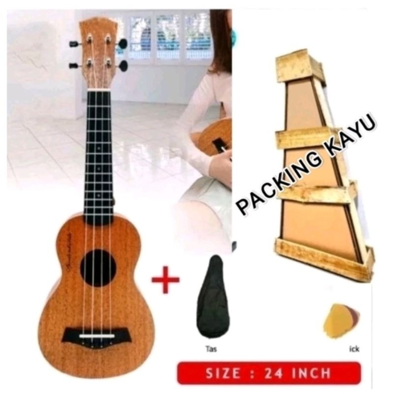 PROMO UKULELE SOPRANO SENAR4 FREE PACKING KAYU */ PAKET LENGKAP UKULELE / UKULELE TERLARIS & KENTRUN