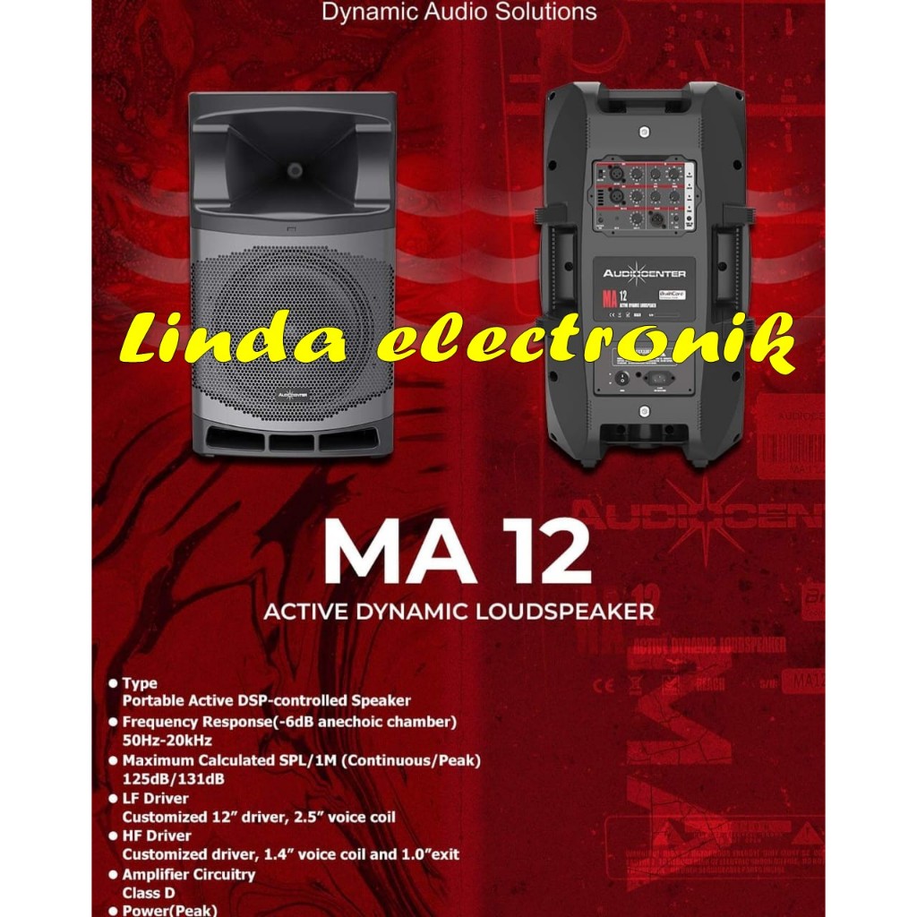 speaker aktif Audiocenter MA12 Full Range DSP-Controlled Bluetooth
