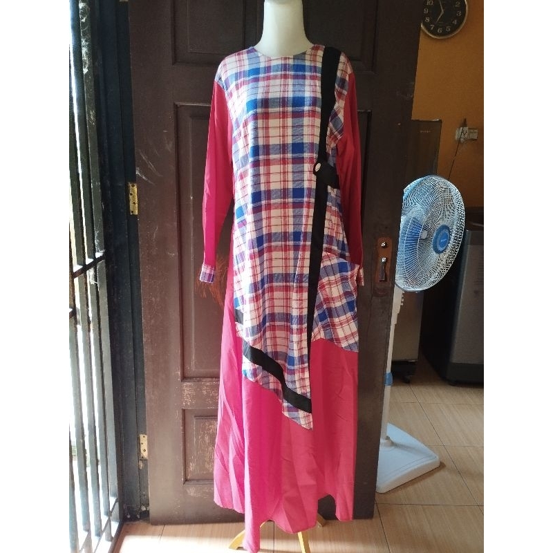 Gamis Butik Sultan Premium Motif Kotak Kotak