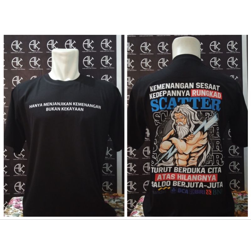 Kaos Zeus | Plesetan Slot | Kaos Pria Wanita | Cotton Combed Kakek Zeus