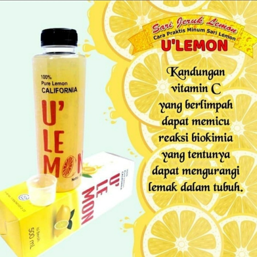 

Sari Lemon Murni Asli 100% 500ml Pure Lemon California Sari Lemon Fresh