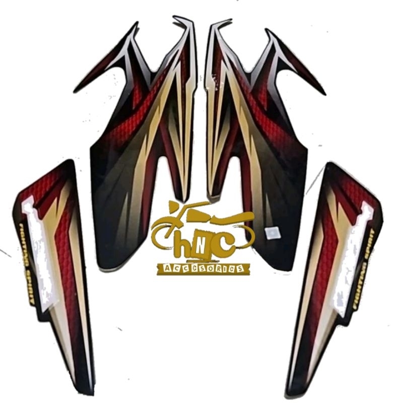 STRIPING RX KING 2005 STICKER RX KING 2005 HITAM MERAH