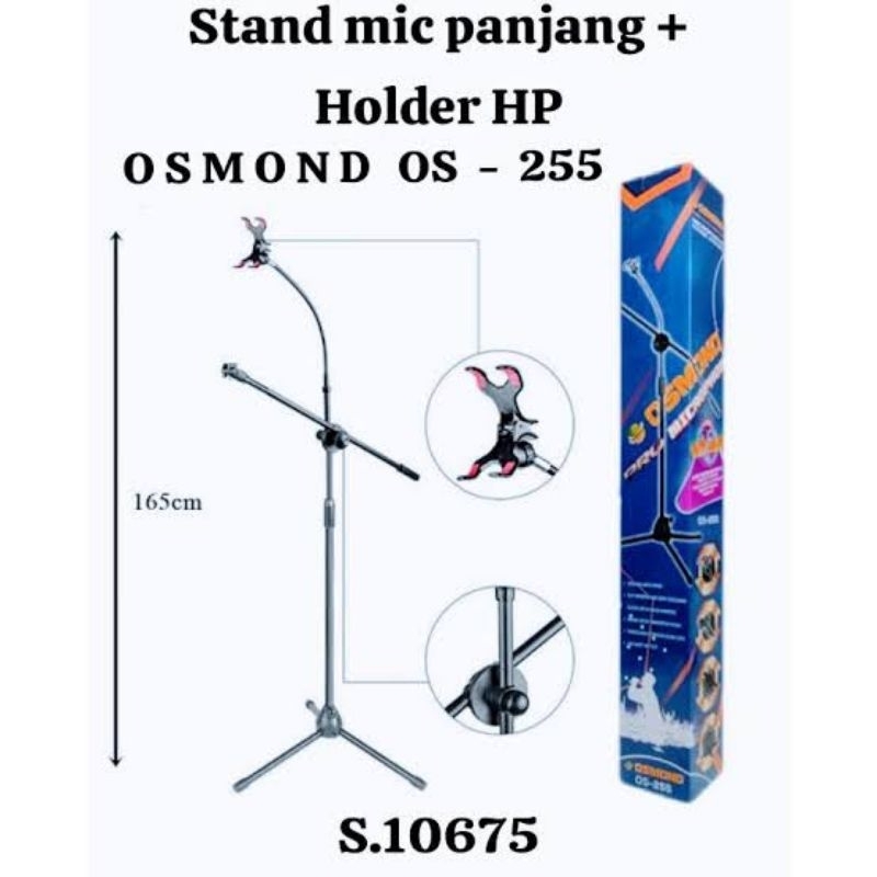 Stand Mic Panjang + Holder HP Panjang OS - 255