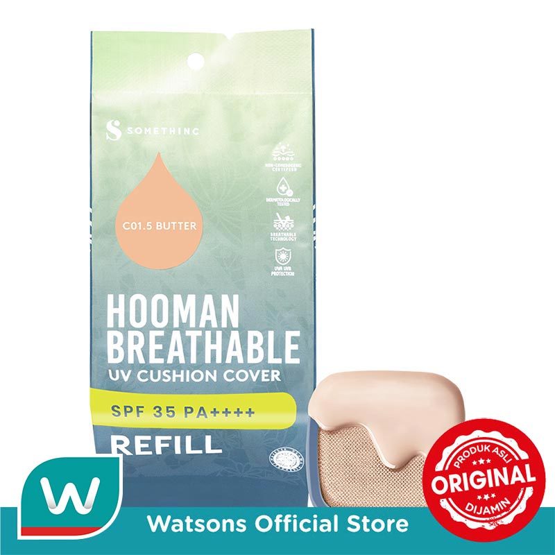 Somethinc (Refill) Hooman Breathable UV Cushion Cover SPF35 Pa++++ - C01.5 Butter