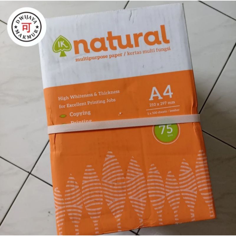 

Kertas A4 Natural 75GSM (1 rim) Kemasan Orange terbaru