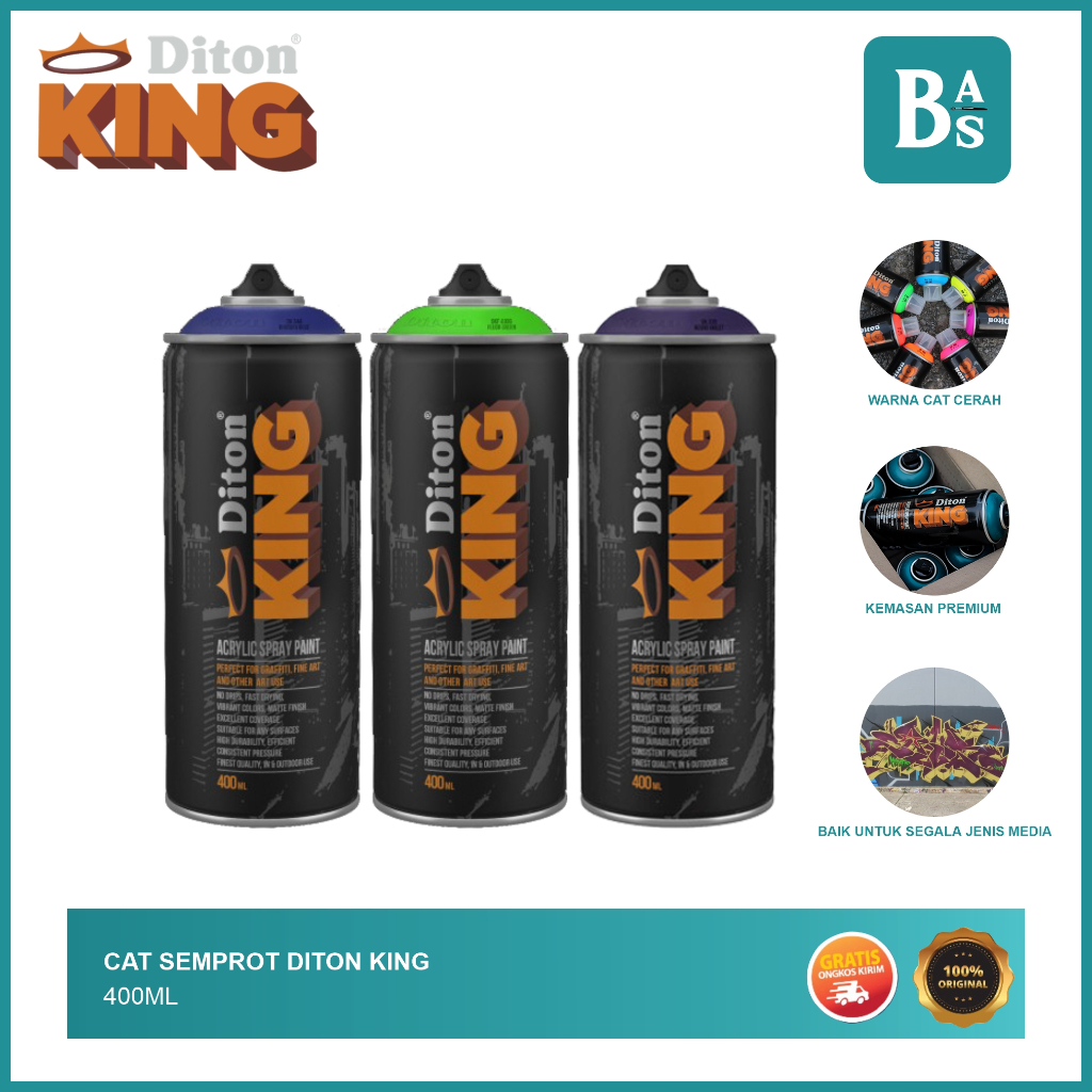 

Cat Semprot Diton King 400ml / Spray Can Diton King 400 part 2/2