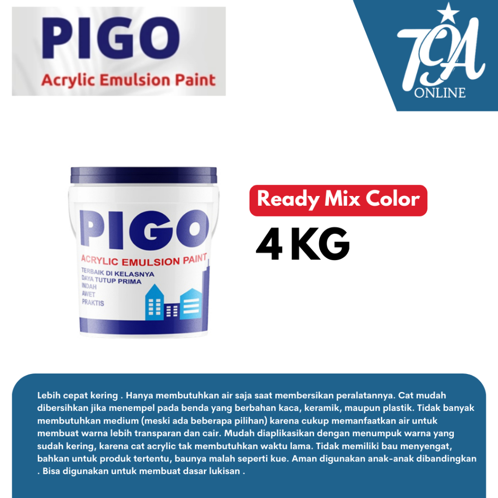 HOMER PAINT Pigo Cat Tembok Interior Ekonomis 4 KG