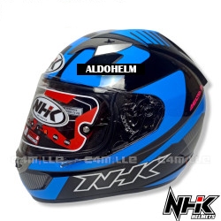 HELM NHK GP 1000 MOTIF R75 BLUE METALIC BLACK / NHK GP1000 ORIGINAL
