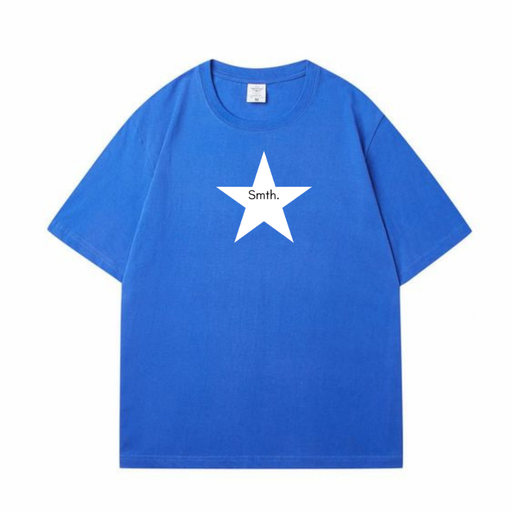 Baju Kaos Atasan Pria Glory Star Biru Elektrik | Kaos Star Terbaru | Tshirt Bintang Cotton Premium