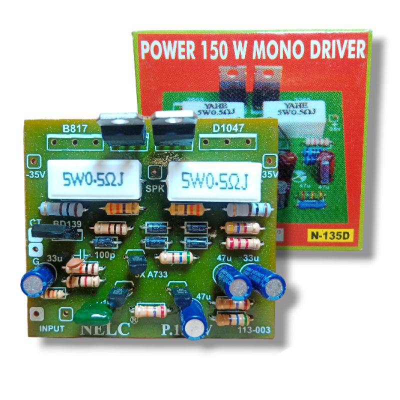 KIT DRIVER POWER AMPLIFIER MONO 150 WATT KIT AMPLI POWER MONO 150 W NELC N 135D
