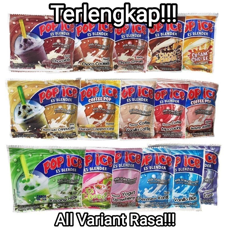 

Pop Ice All Varian Rasa Terlengkap 10 Sachet