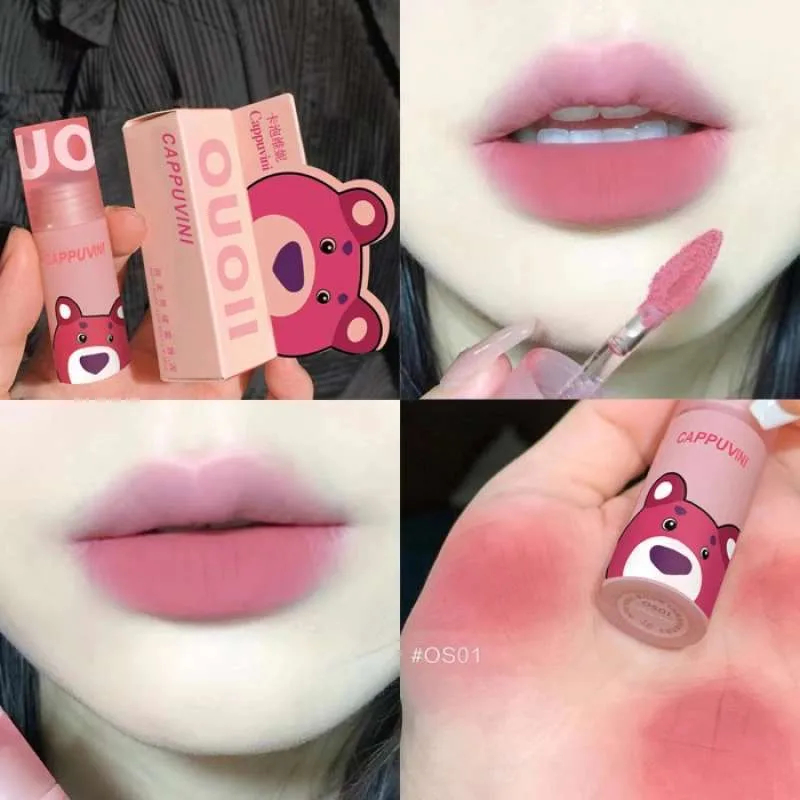 Cappuvini Matte Lipgloss 5 Warna Pink Matte Lipstik Korean Lipstick