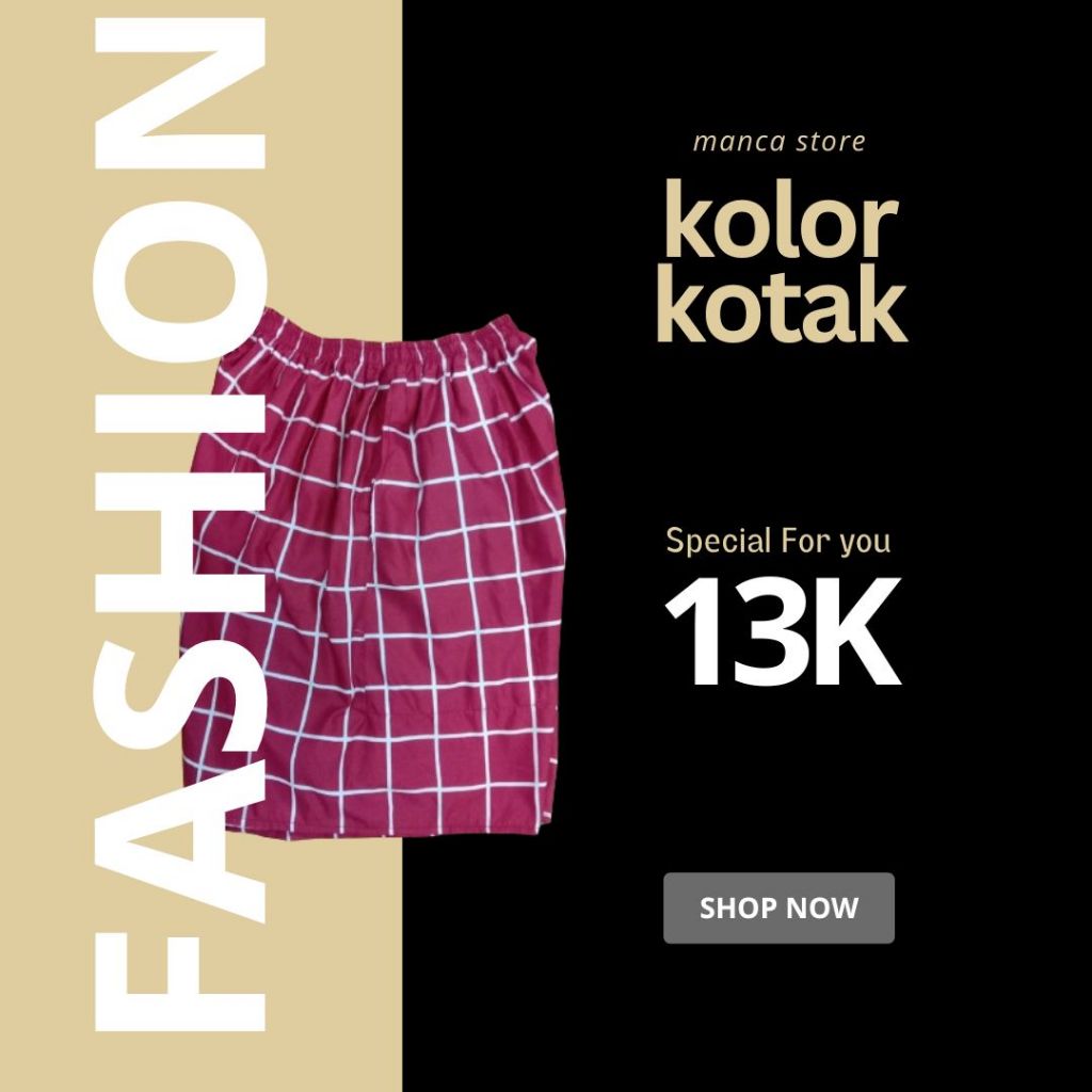 CELANA PENDEK PRIA WANITA | BOXER PRIA WANITA MOTIF KOTAK MERAH | KOLOR| CELANA BOXER