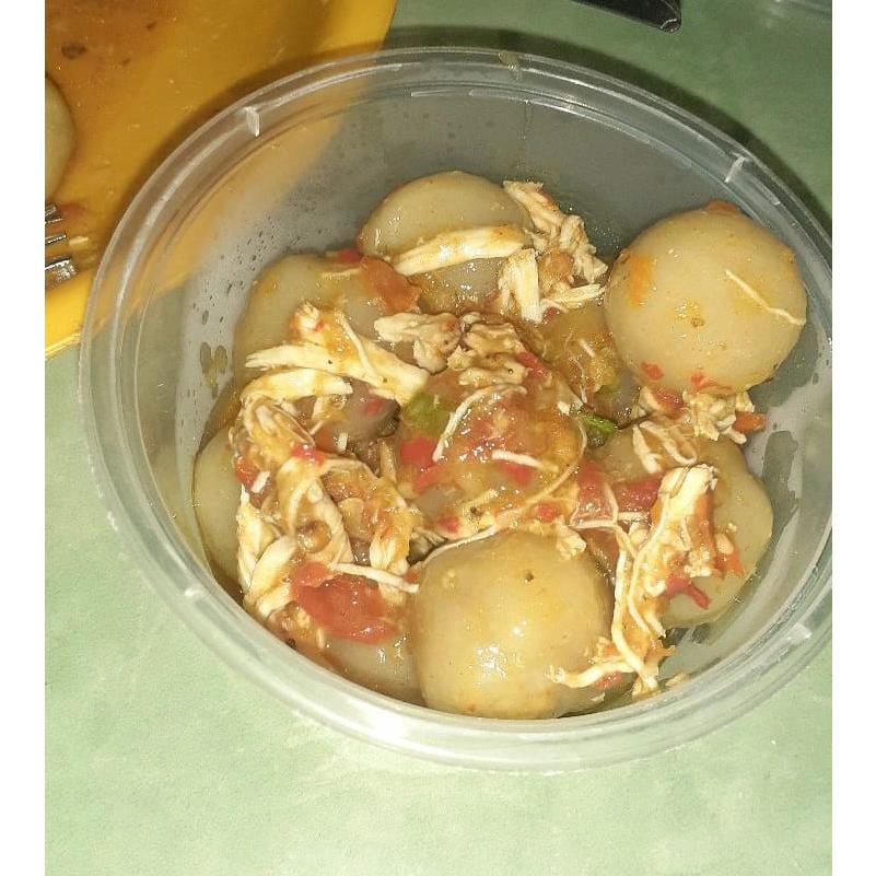 

cilok ayam suwir pedas