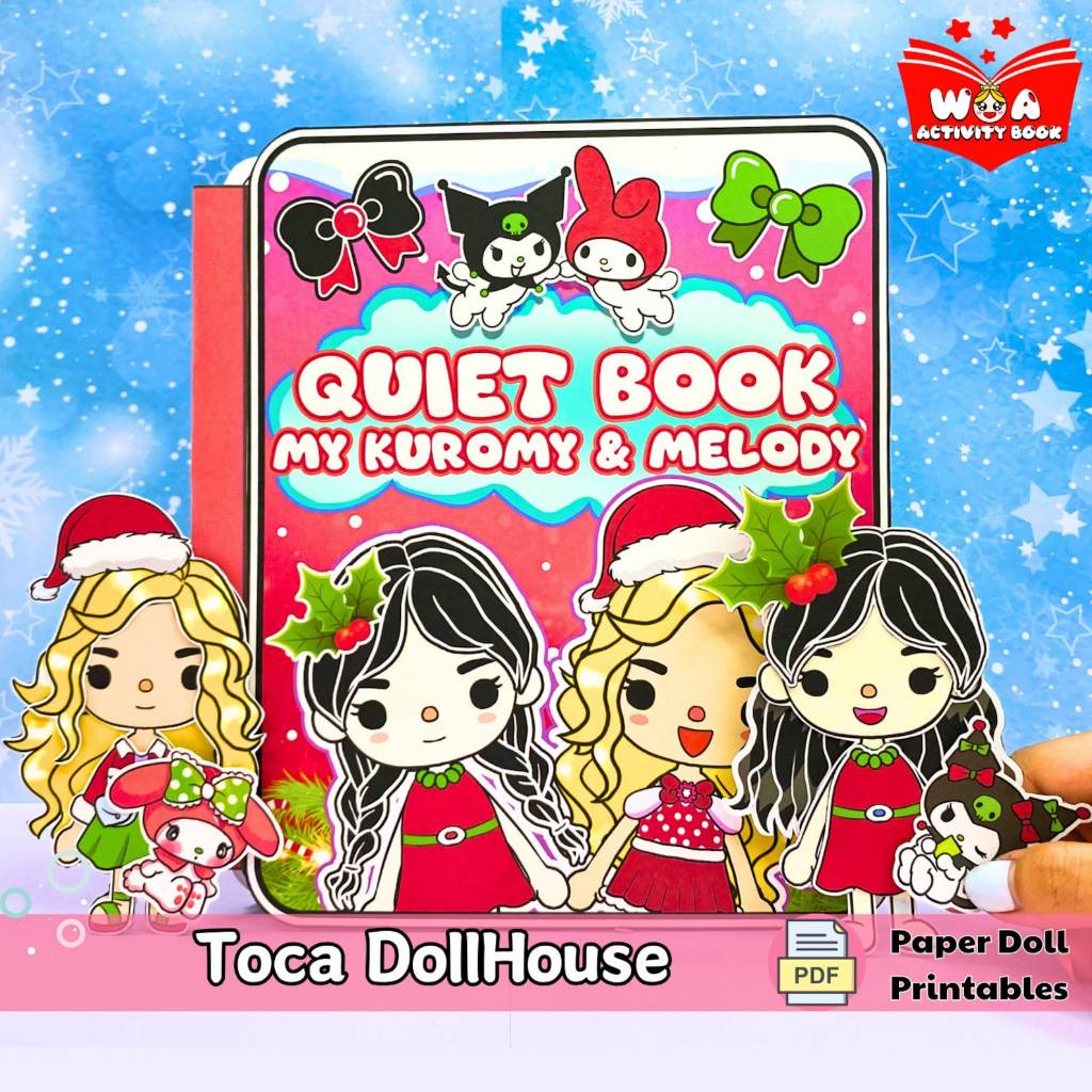 ❤Paper doll buku edukasi anak mainan anak TK PAUD Toca Boca (DIGITAL FILE)