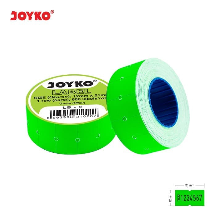 

PRICE LABEL / LABEL HARGA / LABEL HARGA 1 LINE / LABEL HARGA JOYKO 1 LINE HIJAU LB9