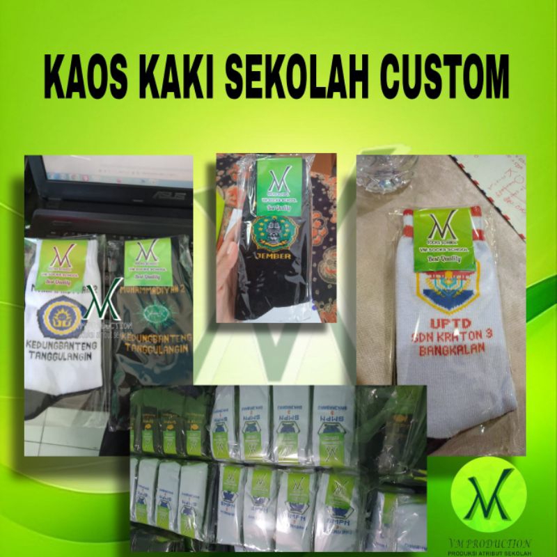 KAOS KAKI SEKOLAH CUSTOM KAOS KAKI SEKOLAH IDENTITAS