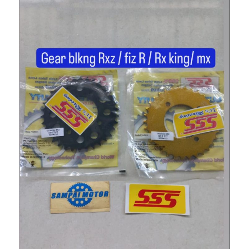Gear SSS 428 yamaha RXZ, Rx king,FizR, Vega, VegaR, Mx old, Njmx, Crypton, Alfa, RXS (gold + black)