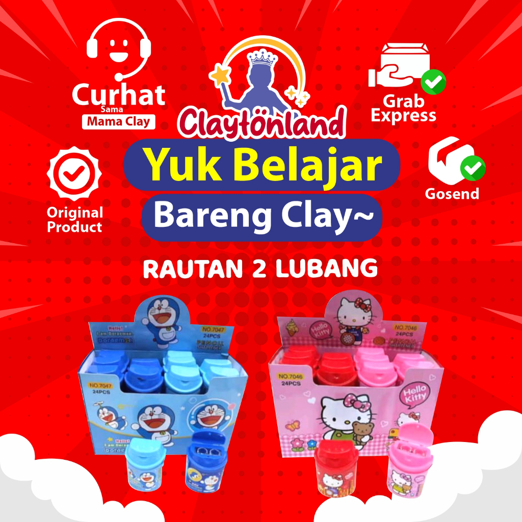 

Rautan / Serutan Pensil Karakter / Orotan / RAUTAN 2 LUBANG DORAEMON HK