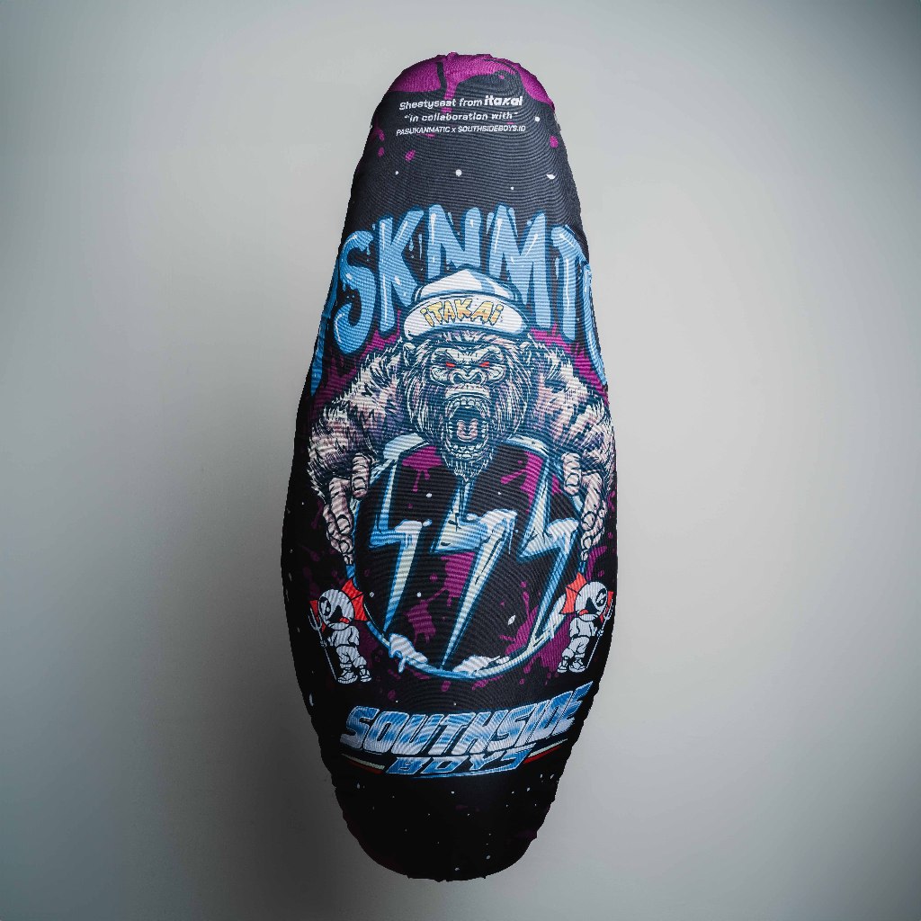 BUY 1 GET 1 DAN FREE TAS Sarung Jok iTakai THE RAMPAGE GROOZY LIMITED - Cover Jok Motor Anti Air Cak