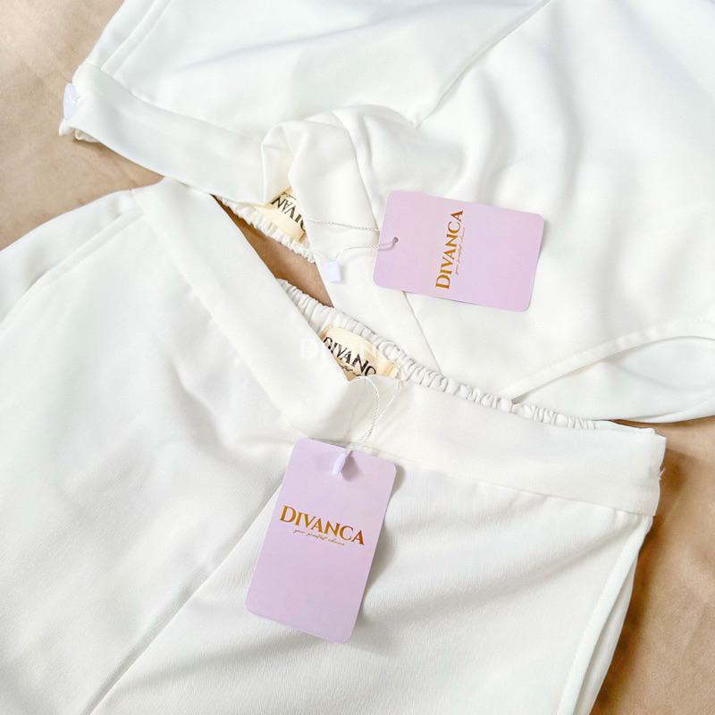 MILANA KULOT PUTIH - Celana kulot putih bahan scuba premium dengan jahitan rapih - kulot putih tebal