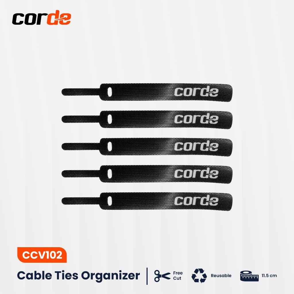 CORDE Cable Ties Organizer Wire Winder Tali Ikat Kabel Serbaguna Pengikat Kabel Data