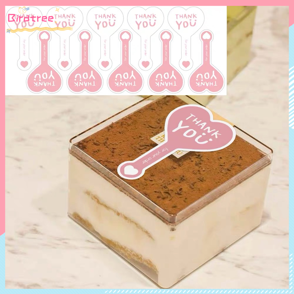 

COD 100 Pcs Stiker Terima Kasih Bubuk Sticker Panjang Segel Makanan Seal Label Sticker DIY