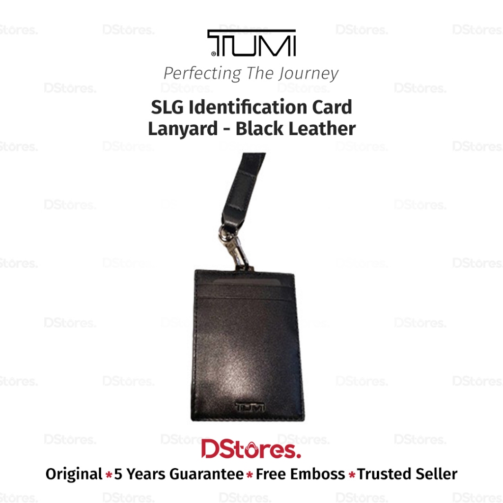 

SLG Identification Card Lanyard - Black Leather