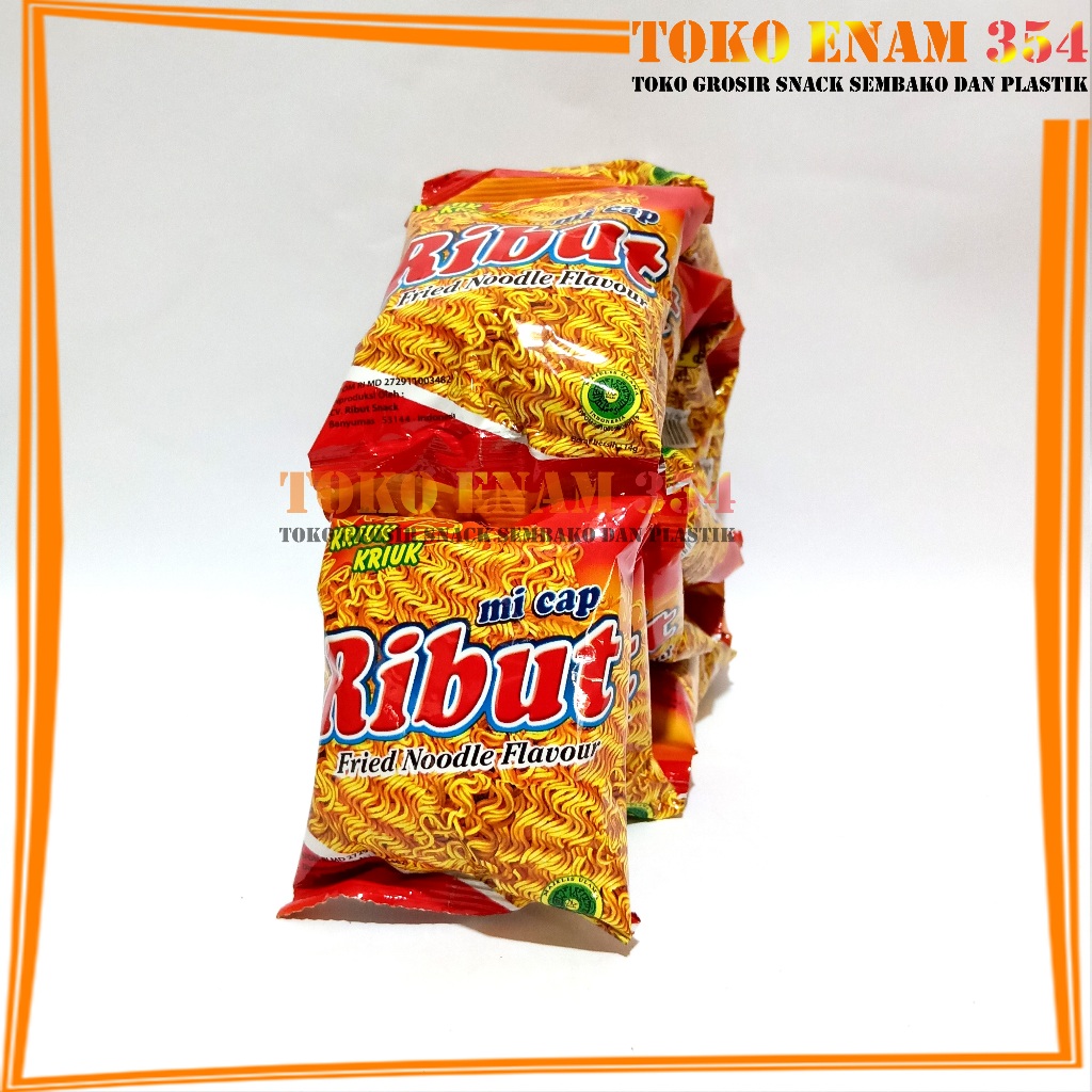 

Snack Ribut mie rasa ayam panggang renceng isi 10 pcs x 14 gram