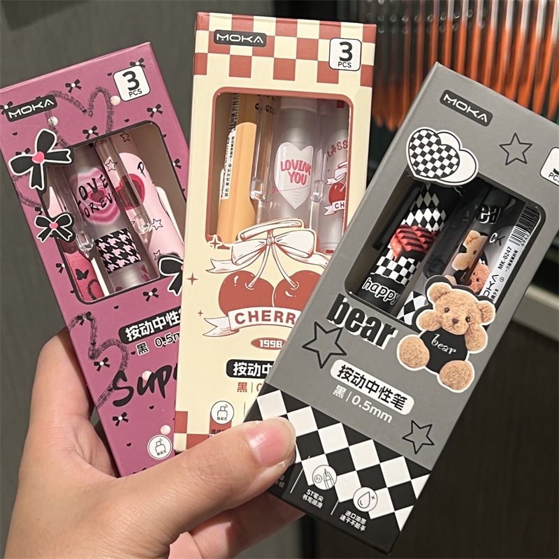 

Pulpen Mekanik/Cetek - Pulpen 0.5mm Motif Lucu - Teddy Bear/Cherry/Love