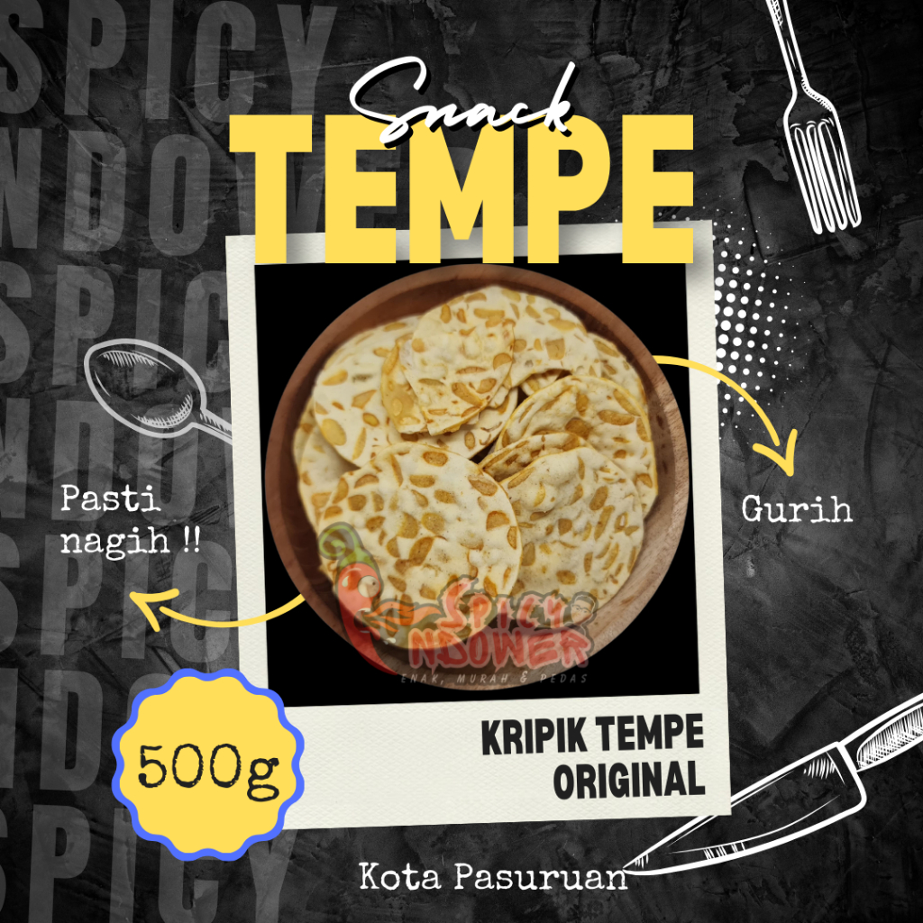 

500G KRIPIK TEMPE | KRIPIK TEMPE ORIGINAL GURIH |