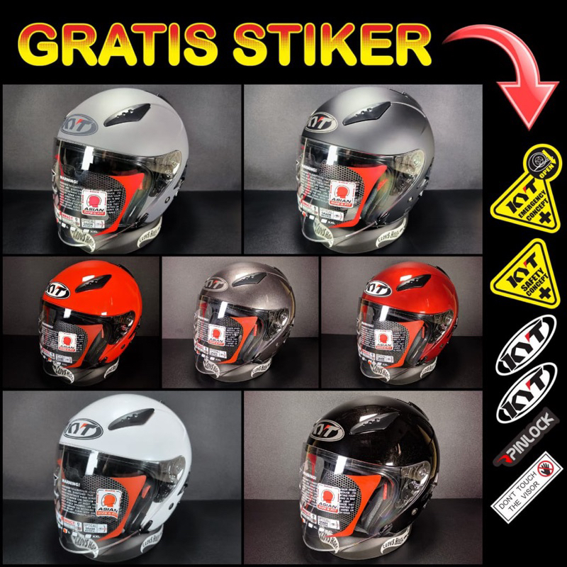 HELM KYT GALAXY SLIDE FLAT R ORIGINAL Double visor solid polos motif