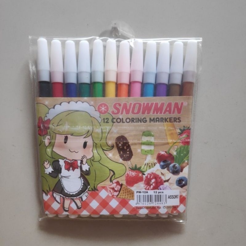 

spidol warna snowman 12 warna