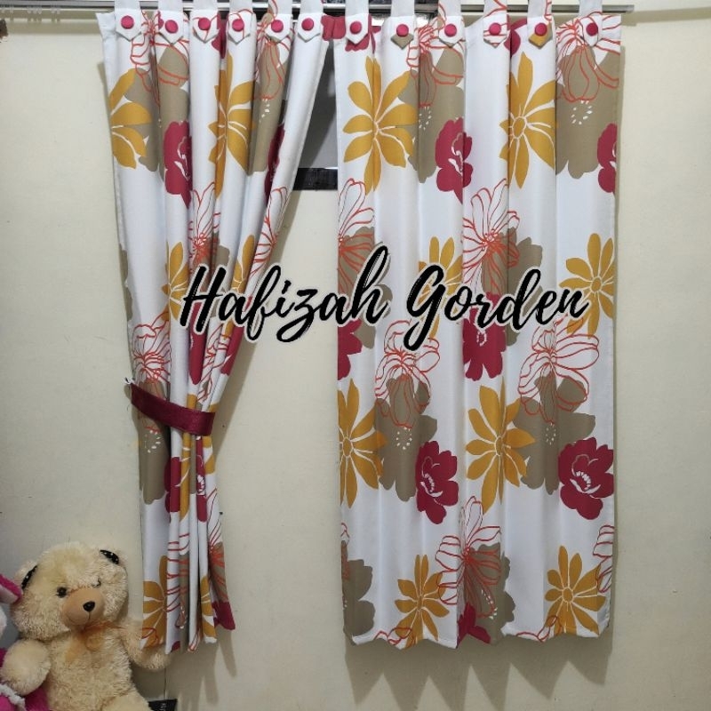 Gorden Jendela Pendek Kain Blackout Model Kancing TIRAI JENDELA PENDEK MODEL HANCING
