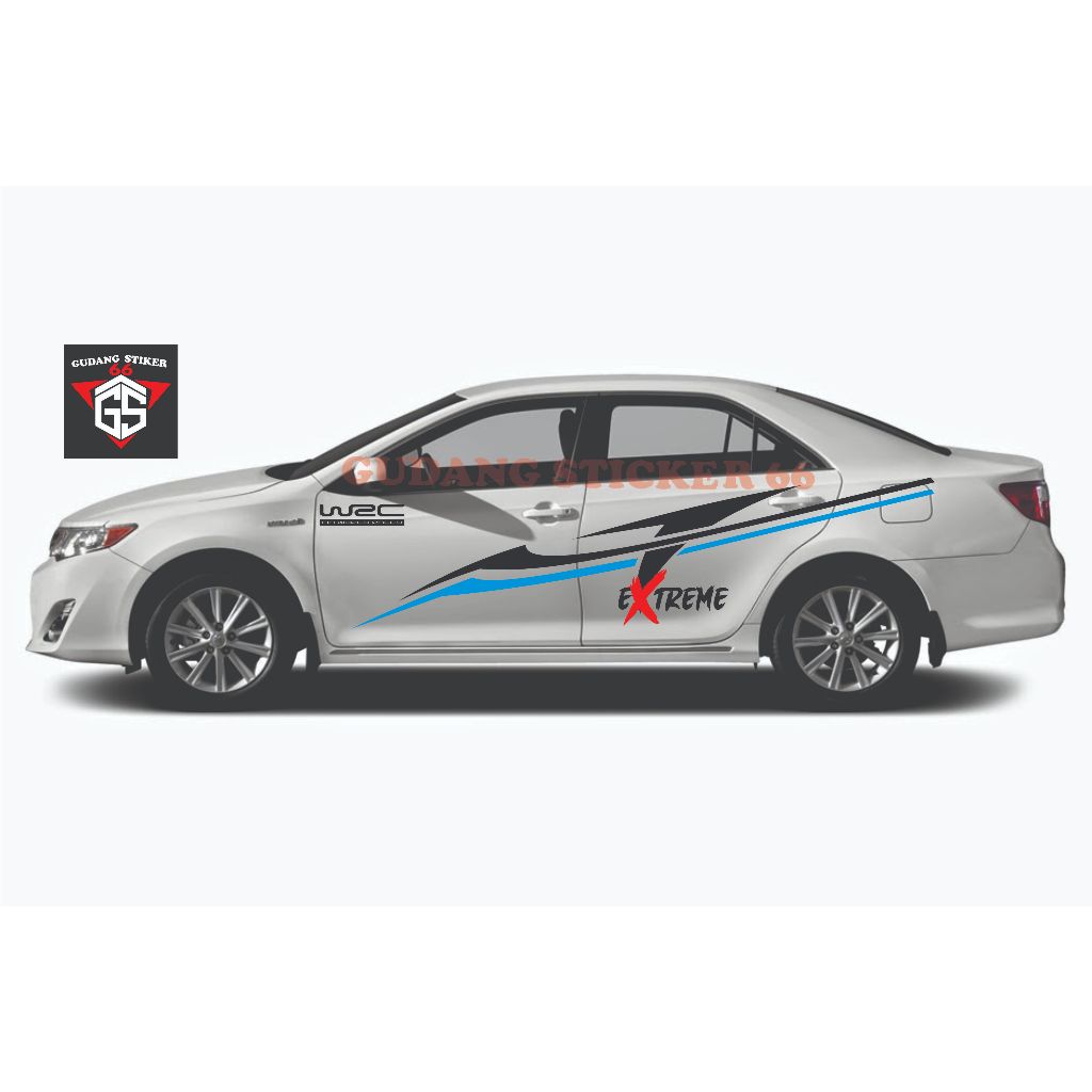 sticker mobil Vios stiker les bodi samping mobil Vios sticker cutting sticker variasi mobil sedan vi