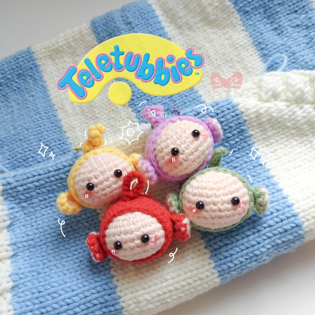 Gantungan kunci lucu Teletubbies READY STOCK | Teletubbies crochet keychain | Amigurumi