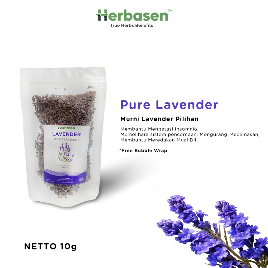 

Teh Bunga Lavender Kering Premium Flower Tea Lawan Insomnia - Herbasen