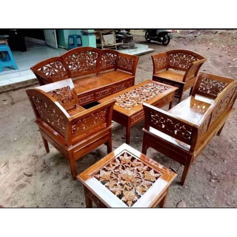 kursi tamu jati ukir jepara /kursi tamu Kartini ukir jepara