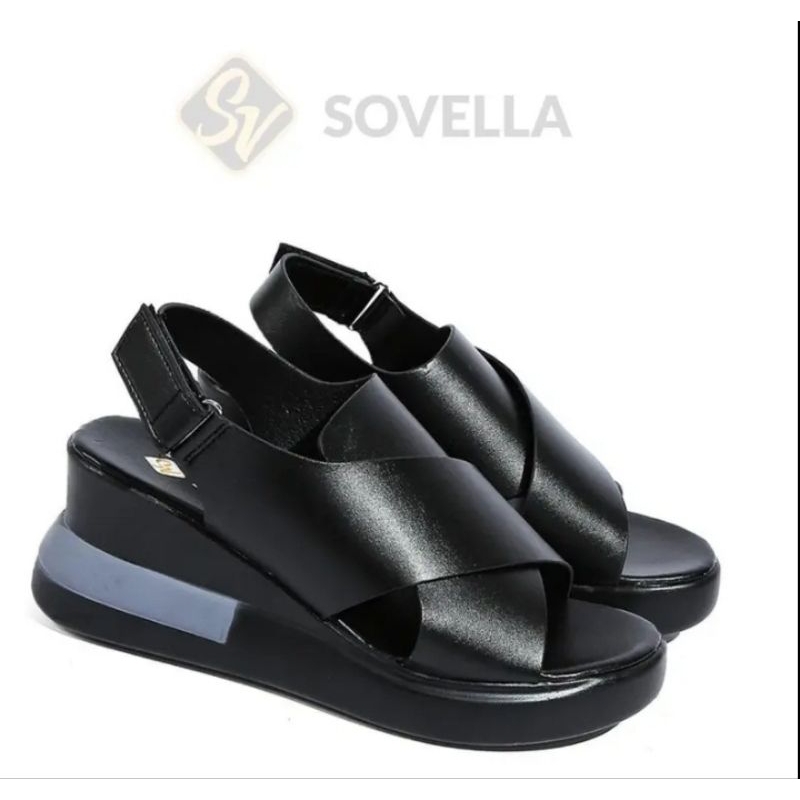 Sovella Sandal Tali Hitam Wanita