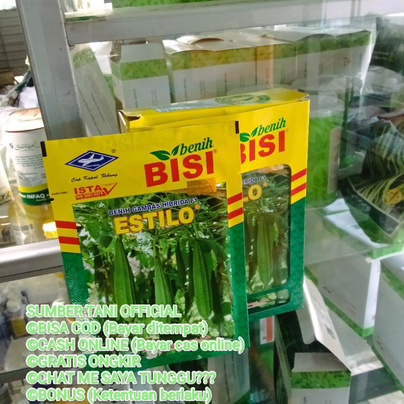Benih Bibit Gambas Oyong Estilo F1 (Produksi tinggi Panen Melimpah) Isi 10 Gram, Kadaluarsa. 2026 (T