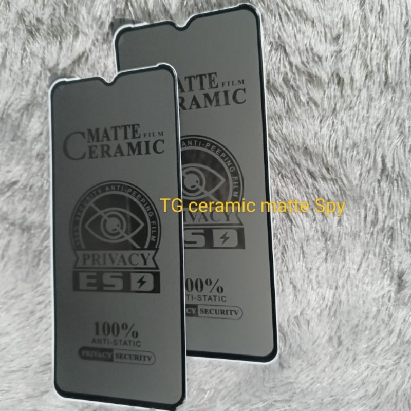TG Tempered Glass OPPO A15/A15S Tempered Glass Ceramic Spy TPU Anti SPY HITAM