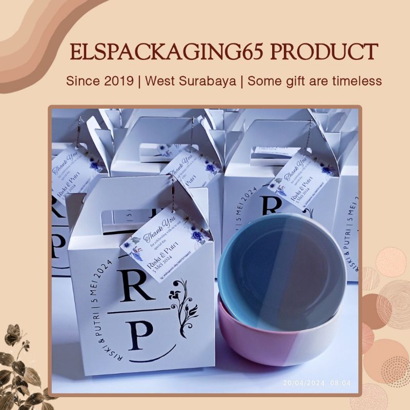 Mangkok Twotone kemas Standing Box Sablon