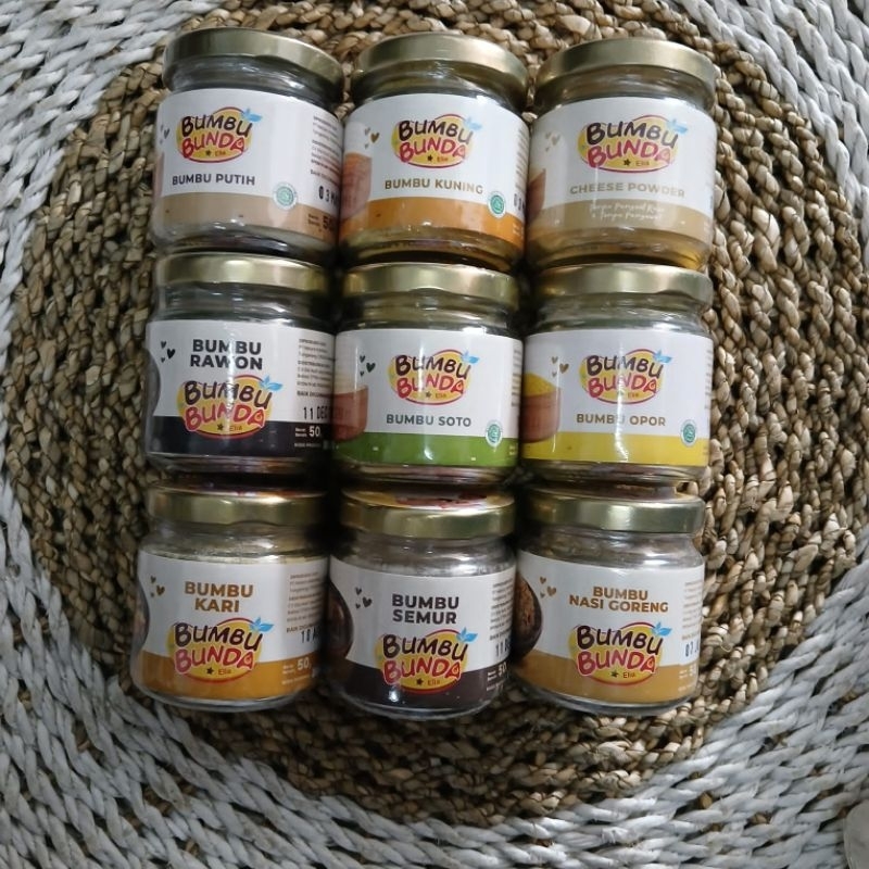 

Bumbu Bunda Elia Opor / Rawon/ Kari/ bumbu kuning/ bumbu putih/ semur /soto /Non MSG Non Pengawet