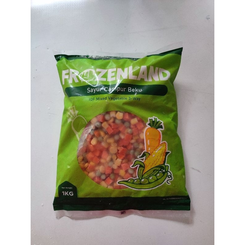 

FROZEN MIX VEGETABLE FROZENLAND KK SAYURAN BEKU 1KG