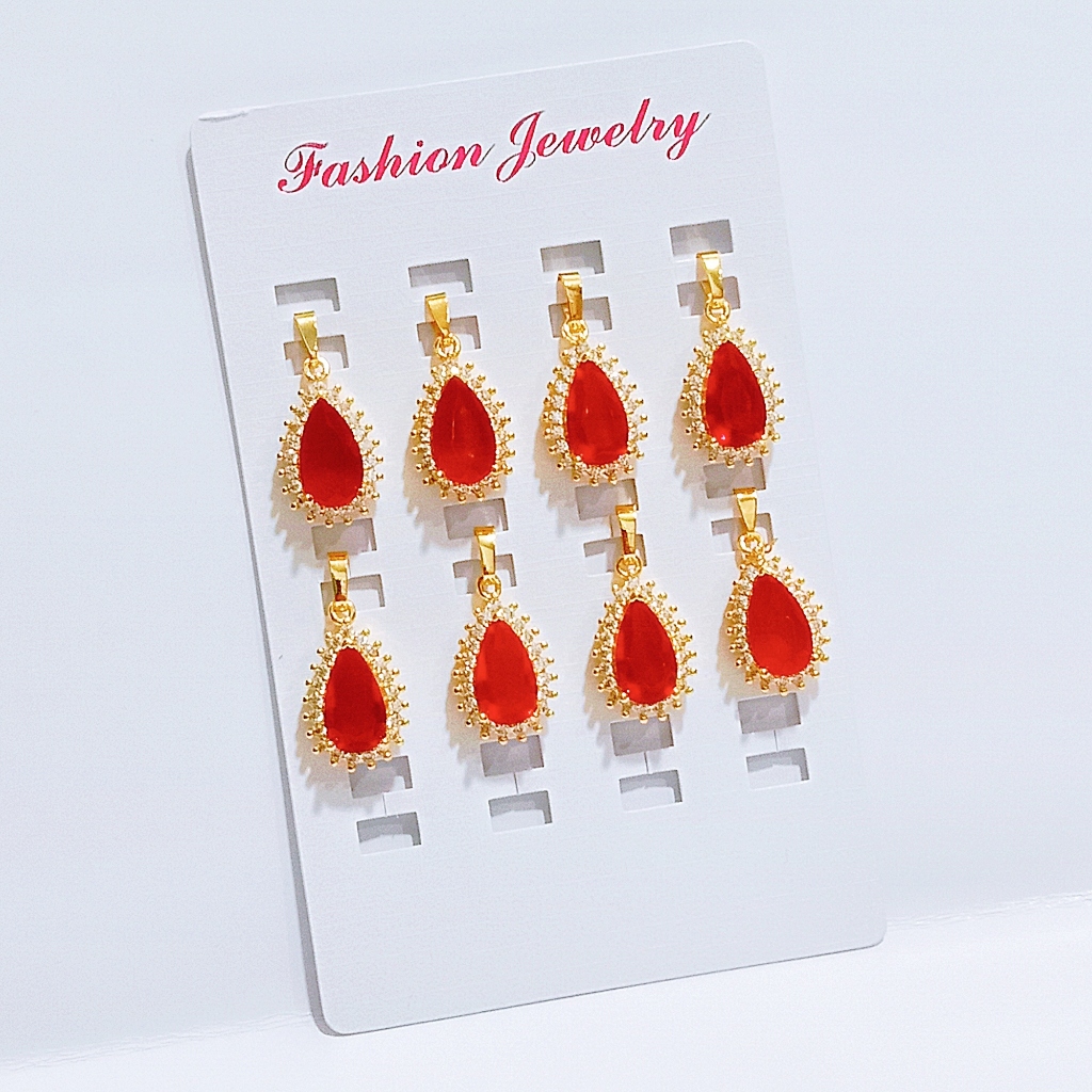 LID51 Grosir Liontin Batu Permata Gold Merah Lapis Emas