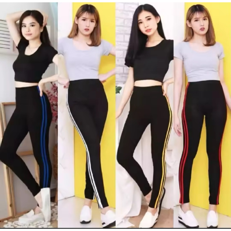 Legging Double Rip Import/Legging lost import/Legging olahraga/Legging fhashion/Legging import